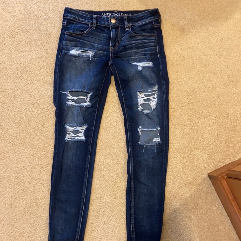 American eagle superstretch ripped jegging skinny